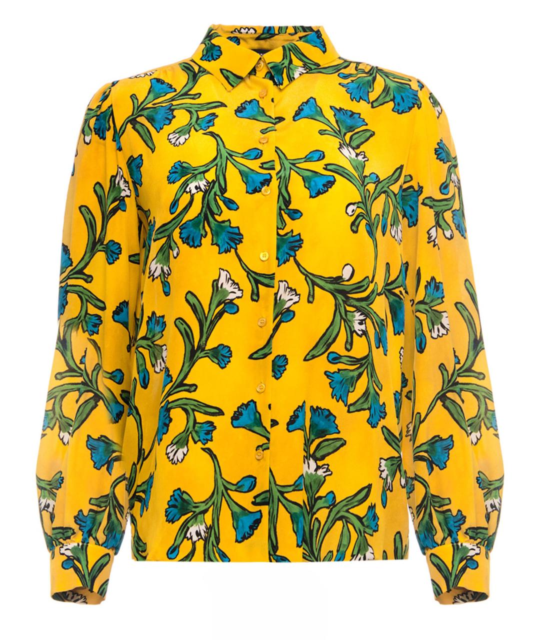 WEEKEND MAX MARA Желтая шелковая рубашка, фото 1
