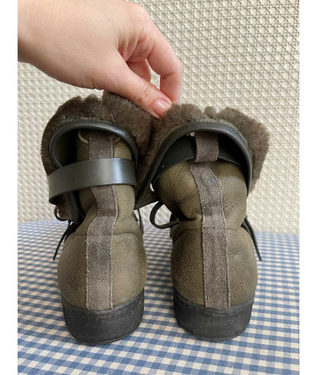 SANTONI Хаки замшевые ботинки, фото 4