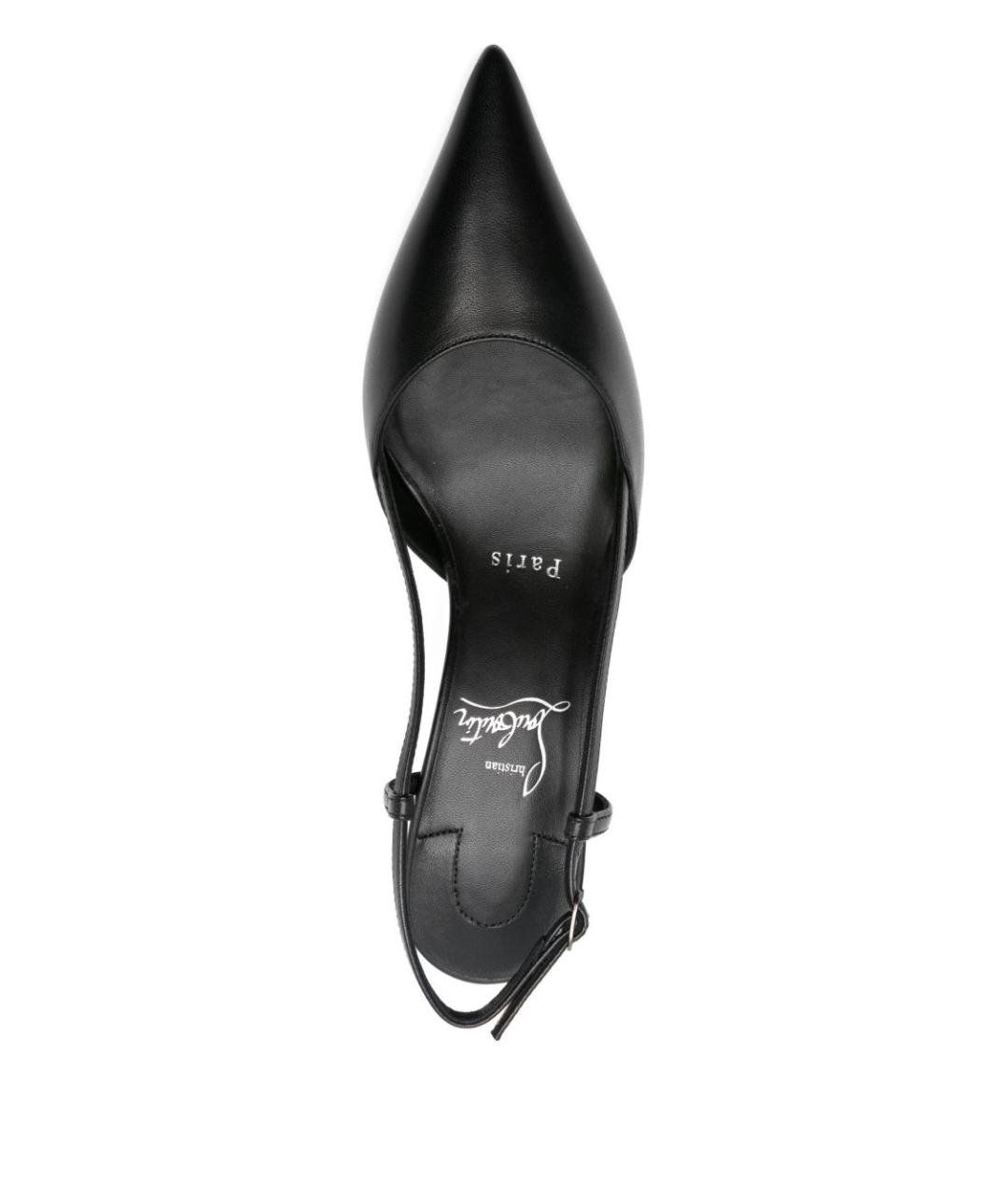 CHRISTIAN LOUBOUTIN Черные кожаные туфли, фото 2