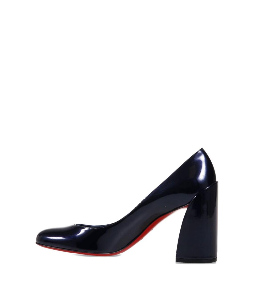 CHRISTIAN LOUBOUTIN Темно-синие кожаные туфли, фото 3