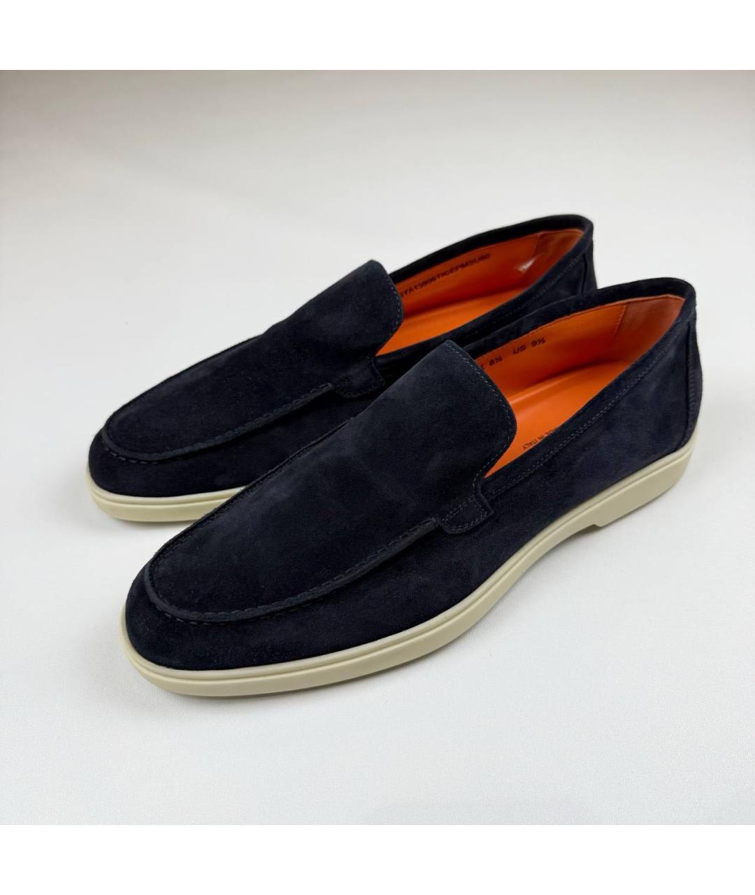 SANTONI Темно-синие лоферы, фото 4