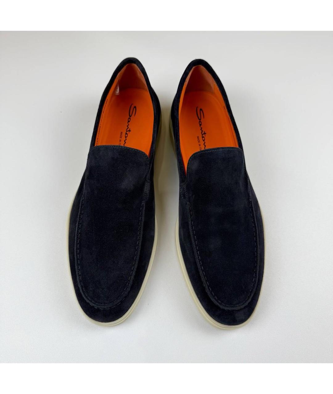 SANTONI Темно-синие лоферы, фото 3