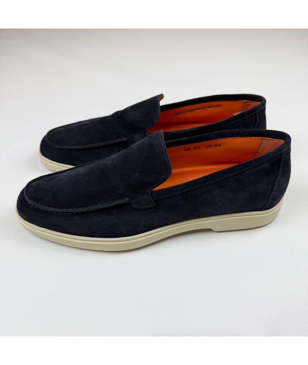 SANTONI Темно-синие лоферы, фото 5