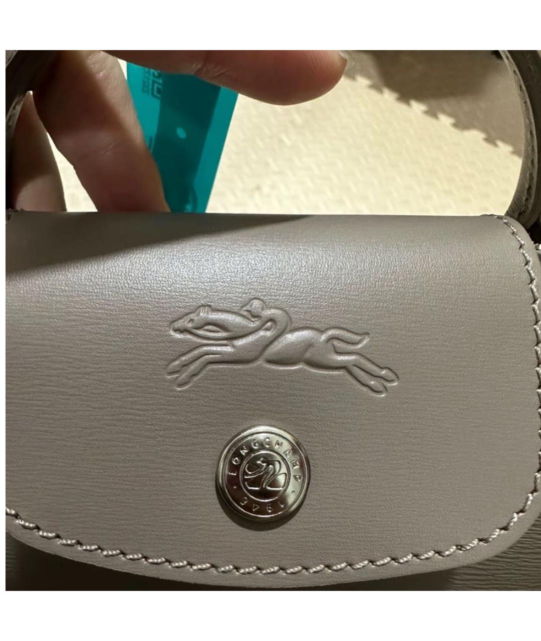 LONGCHAMP Коричневая кожаная сумка через плечо, фото 2