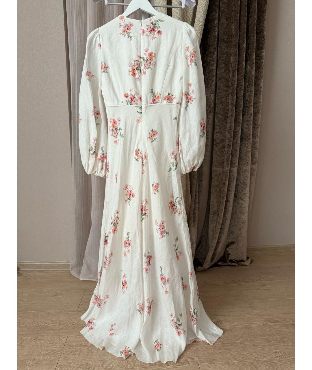 ZIMMERMANN Белое льняное повседневное платье, фото 2