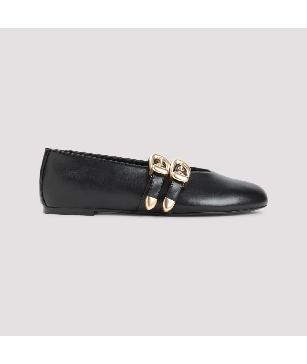 STUART WEITZMAN Черные кожаные балетки, фото 2