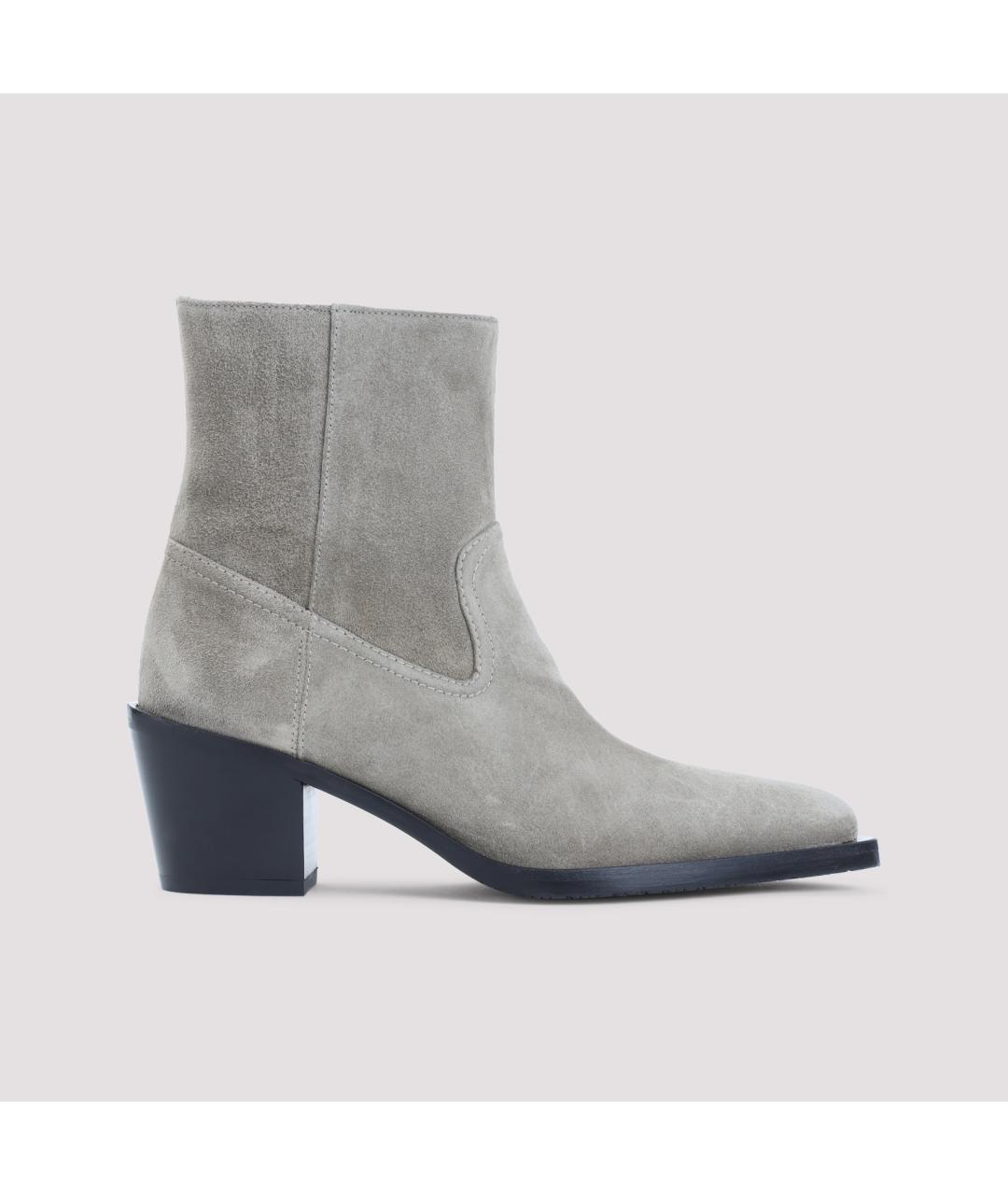 STUART WEITZMAN Серые замшевые ботинки, фото 3