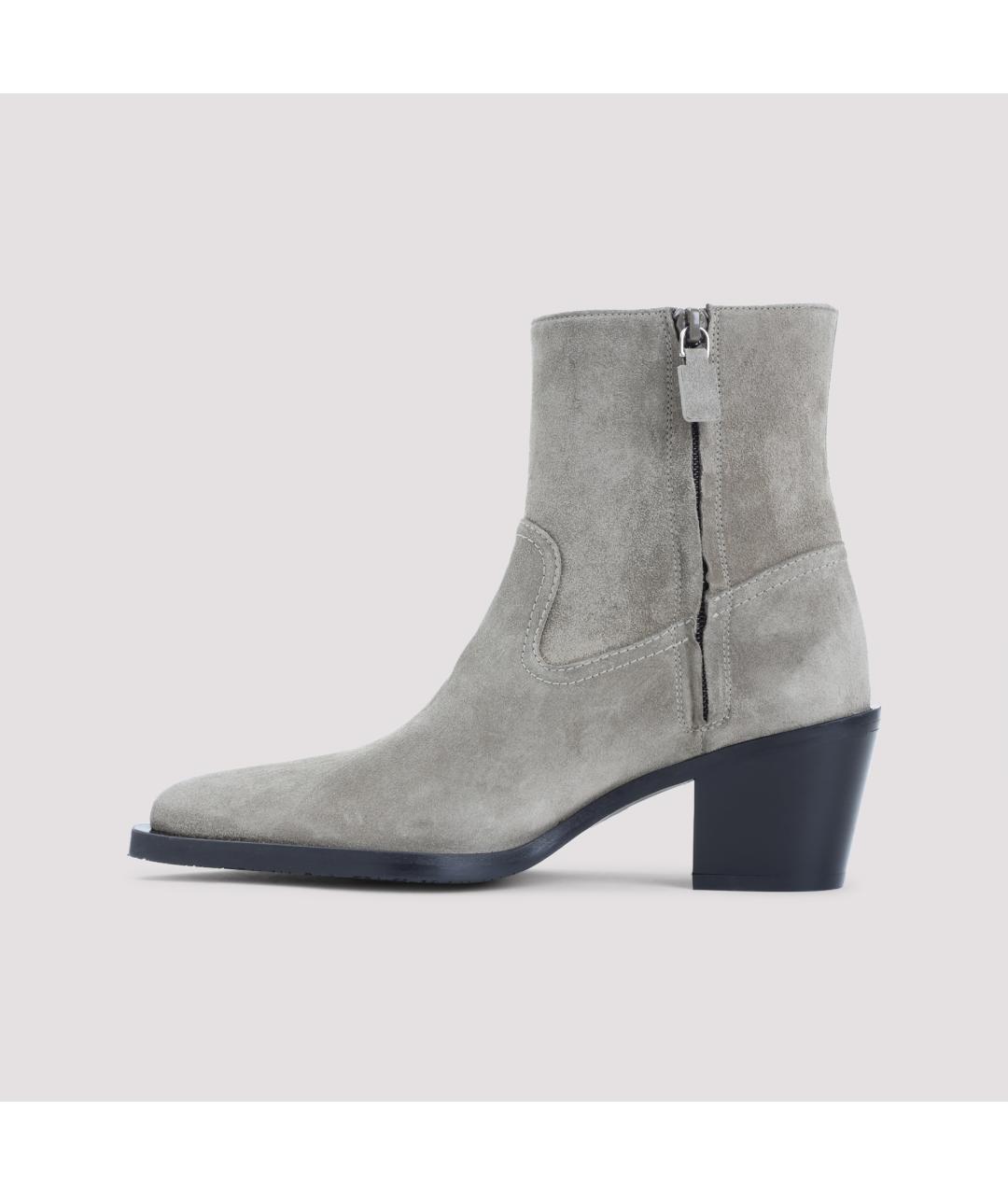 STUART WEITZMAN Серые замшевые ботинки, фото 4