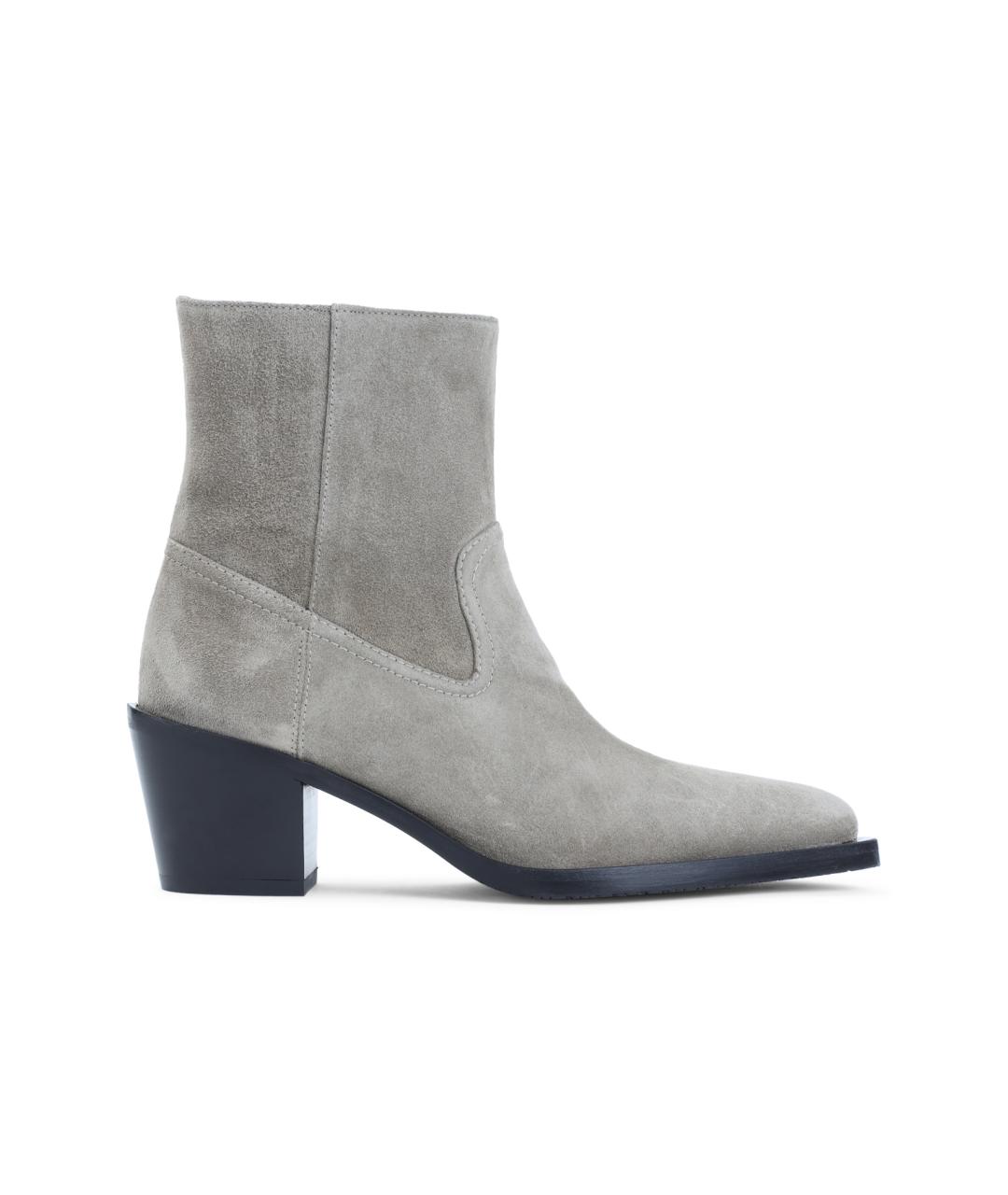 STUART WEITZMAN Серые замшевые ботинки, фото 1