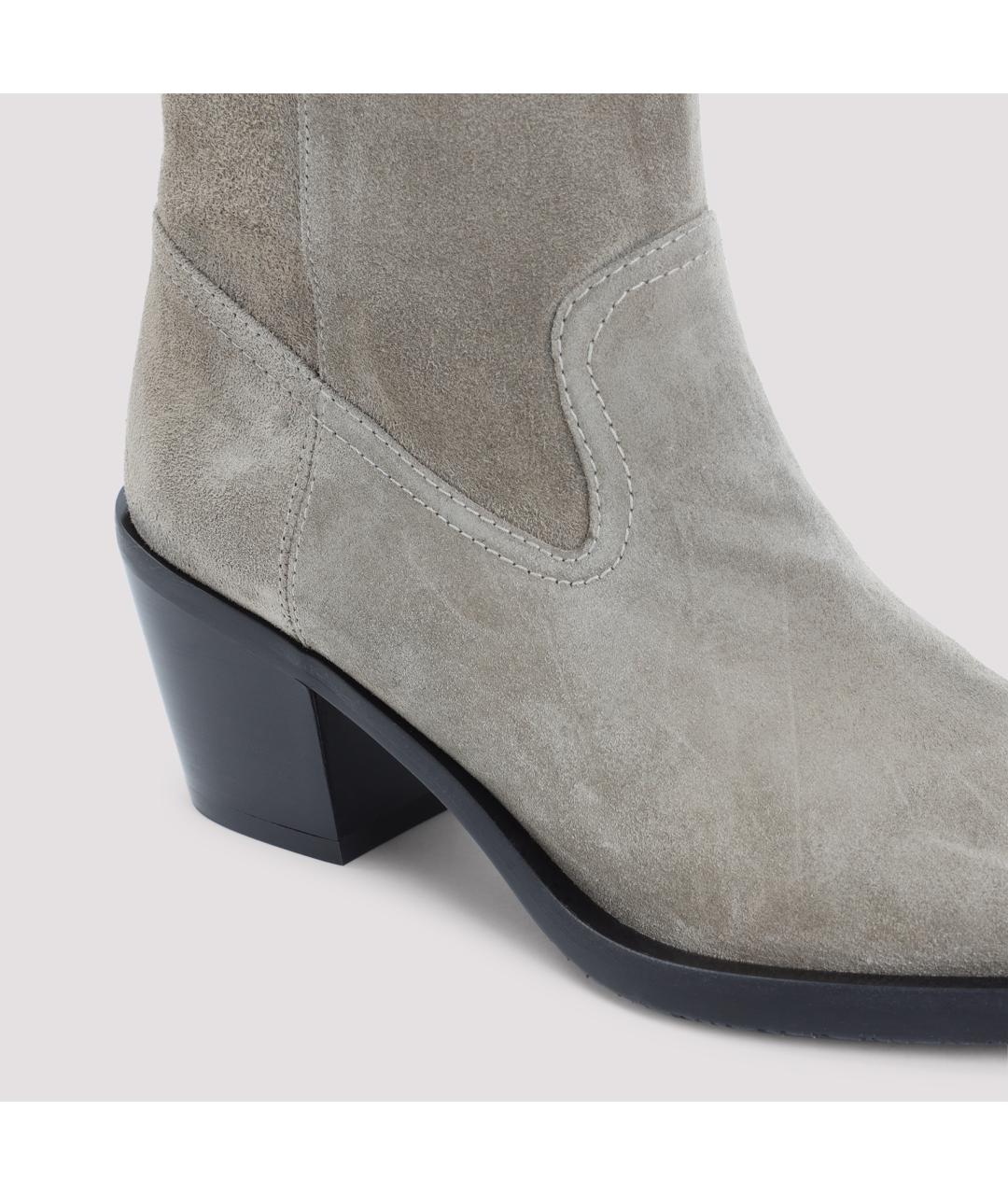 STUART WEITZMAN Серые замшевые ботинки, фото 6