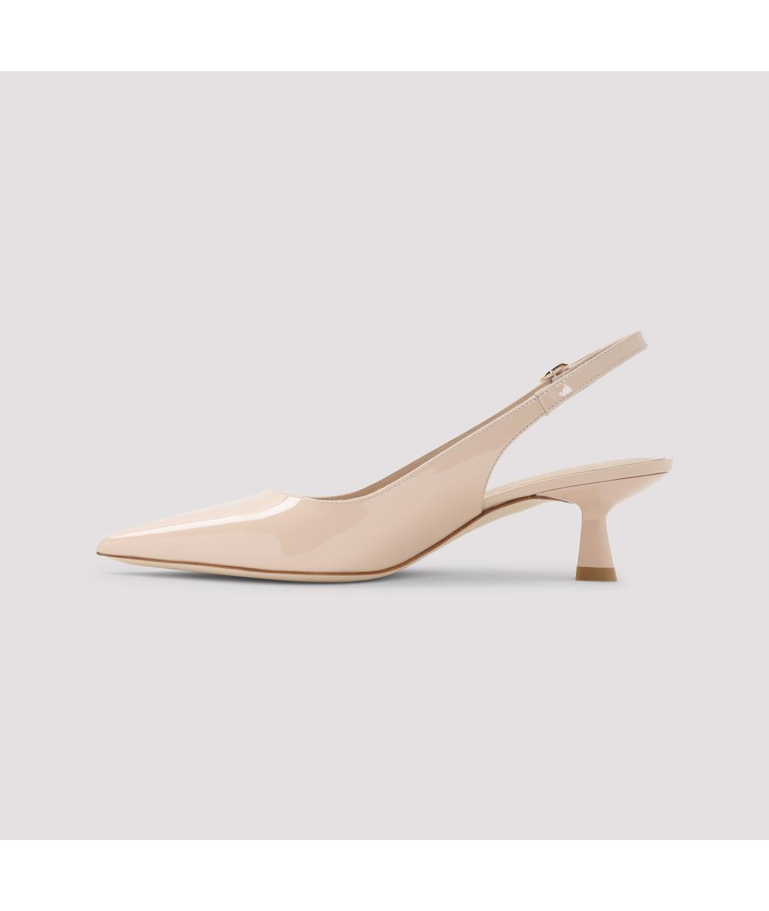STUART WEITZMAN Бежевые туфли из лакированной кожи, фото 4