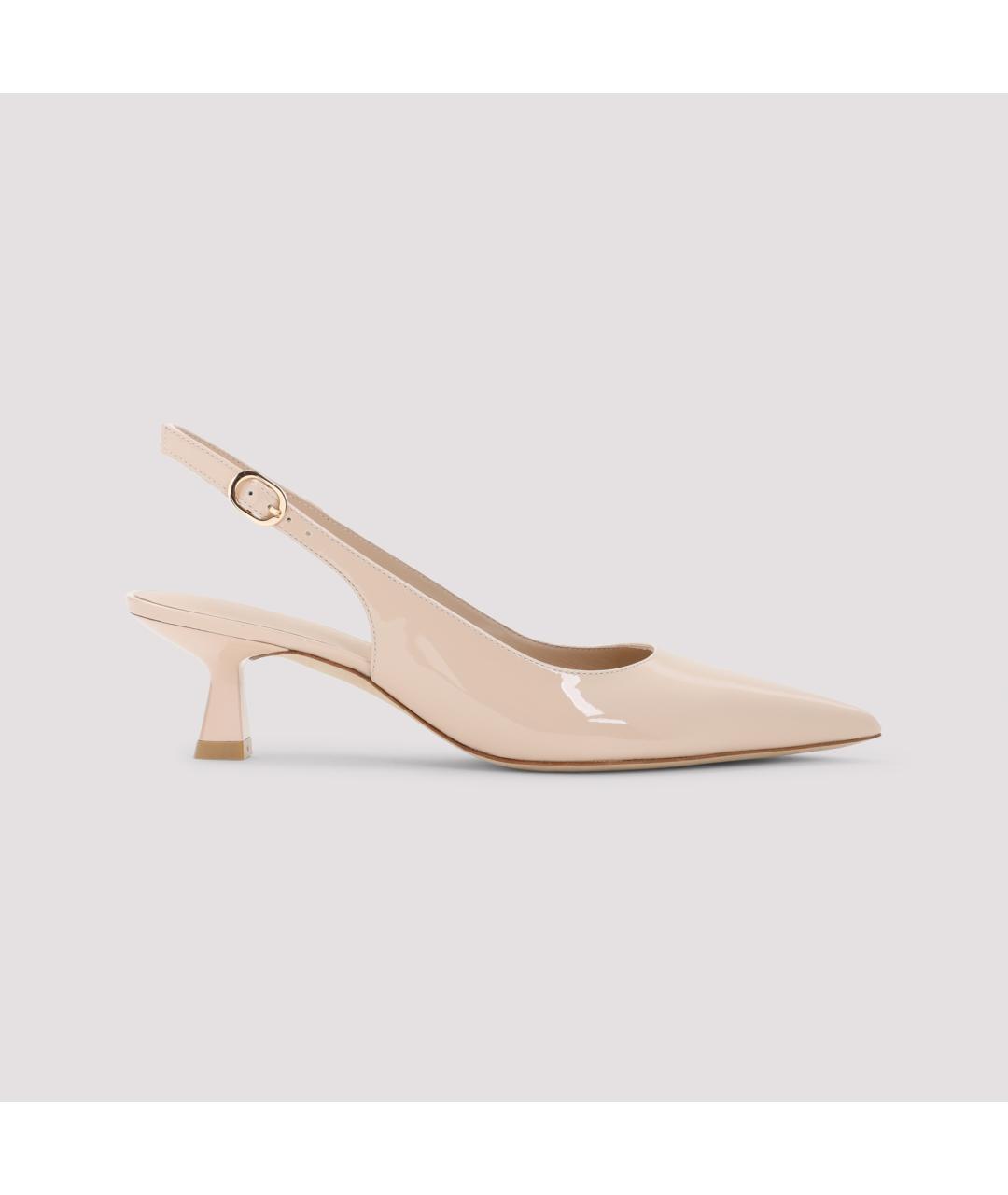 STUART WEITZMAN Бежевые туфли из лакированной кожи, фото 3