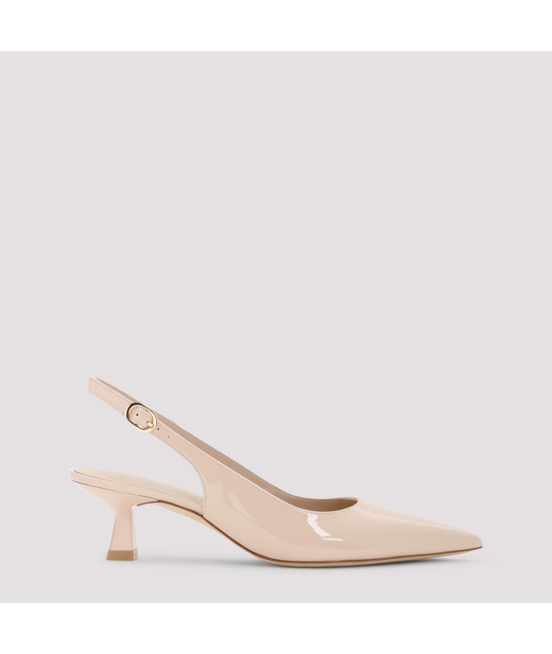 STUART WEITZMAN Бежевые туфли из лакированной кожи, фото 2