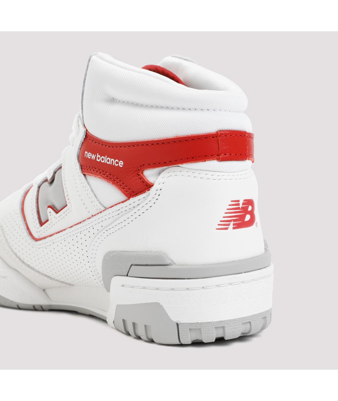 NEW BALANCE Белые кожаные низкие кроссовки / кеды, фото 3