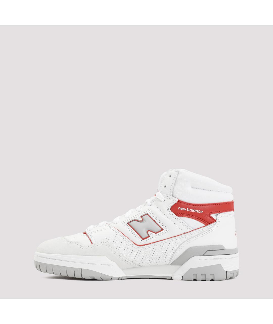 NEW BALANCE Белые кожаные низкие кроссовки / кеды, фото 2