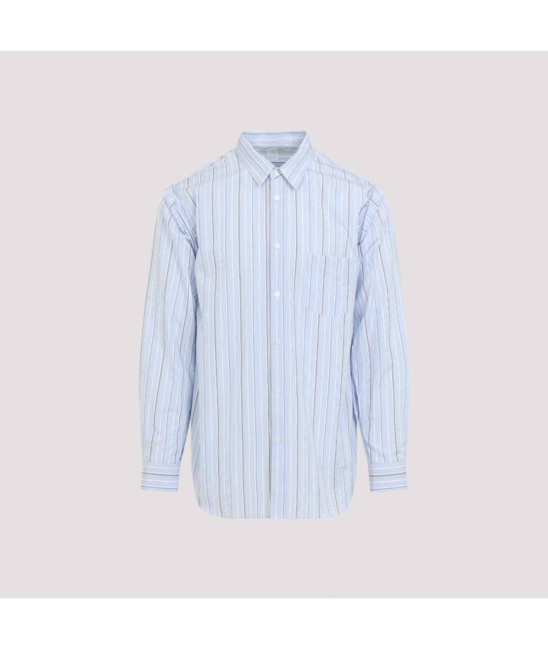 COMME DES GARÇONS SHIRT Голубая хлопковая кэжуал рубашка, фото 3