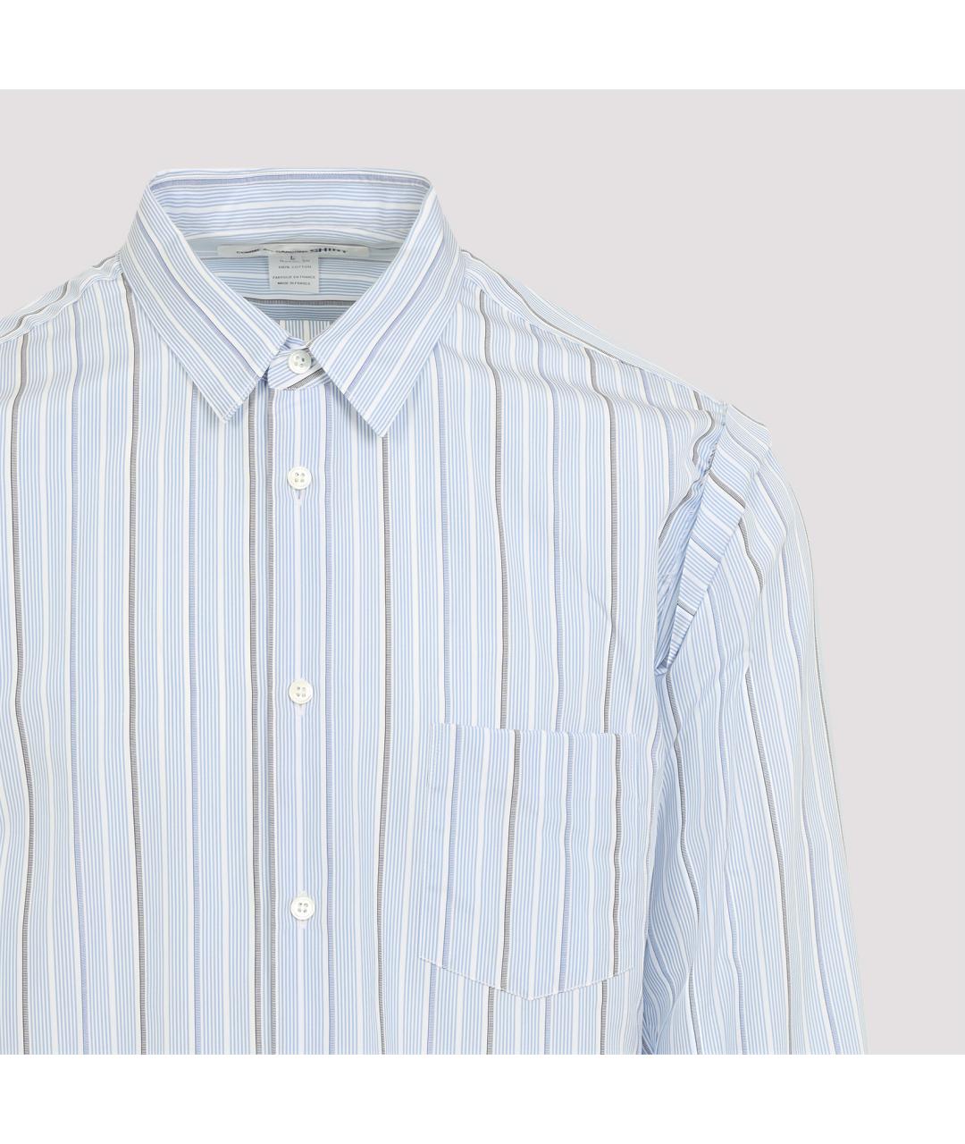 COMME DES GARÇONS SHIRT Голубая хлопковая кэжуал рубашка, фото 5
