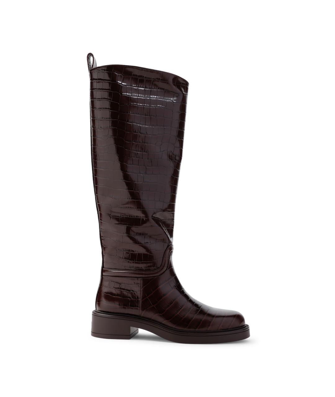 STUART WEITZMAN Коричневые кожаные сапоги, фото 1