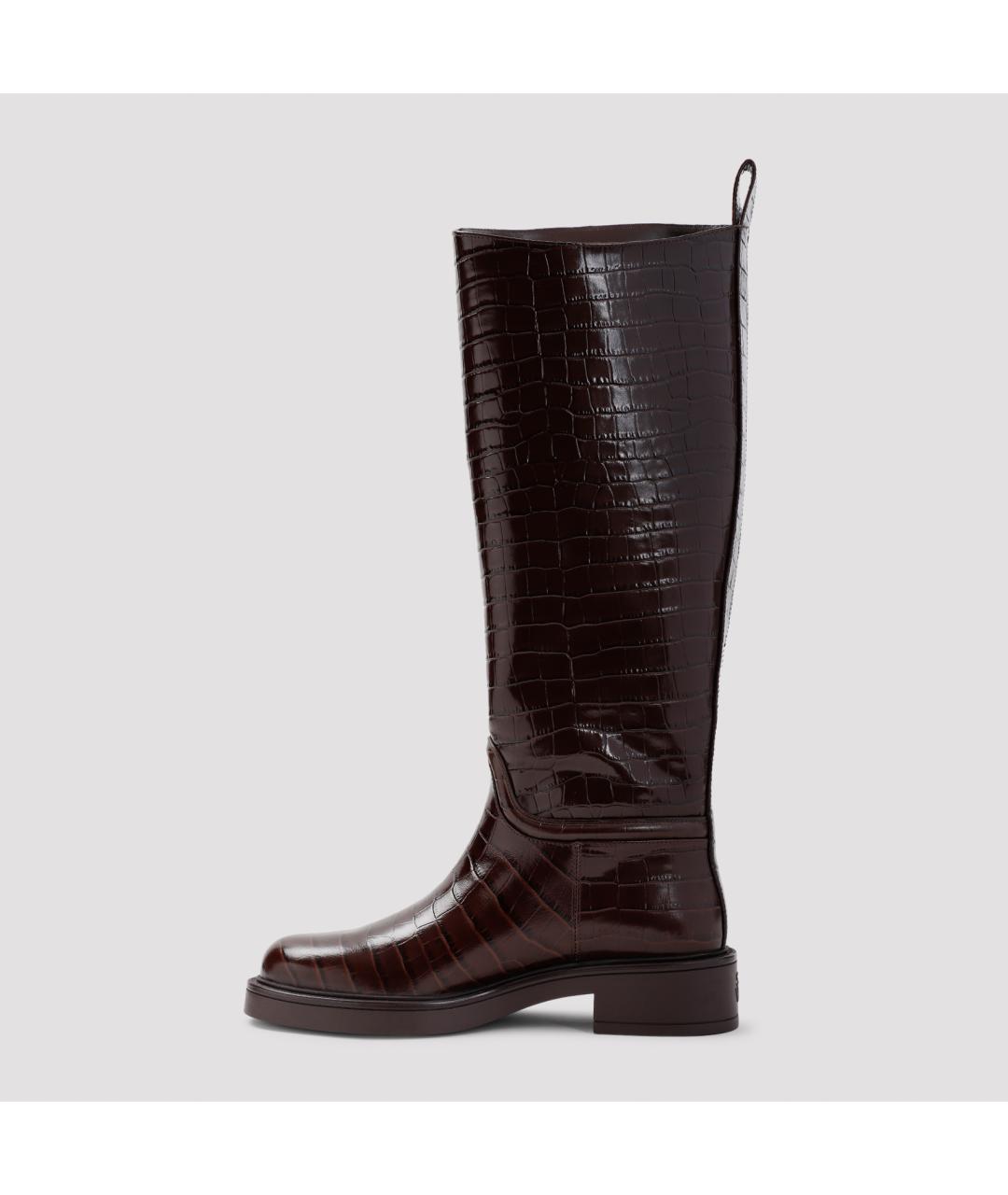 STUART WEITZMAN Коричневые кожаные сапоги, фото 4