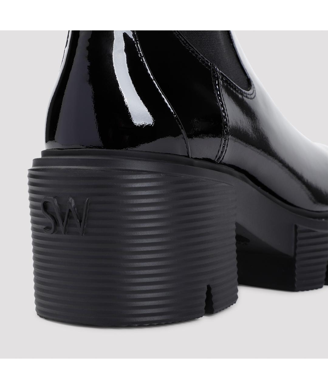 STUART WEITZMAN Черные ботинки из лакированной кожи, фото 6