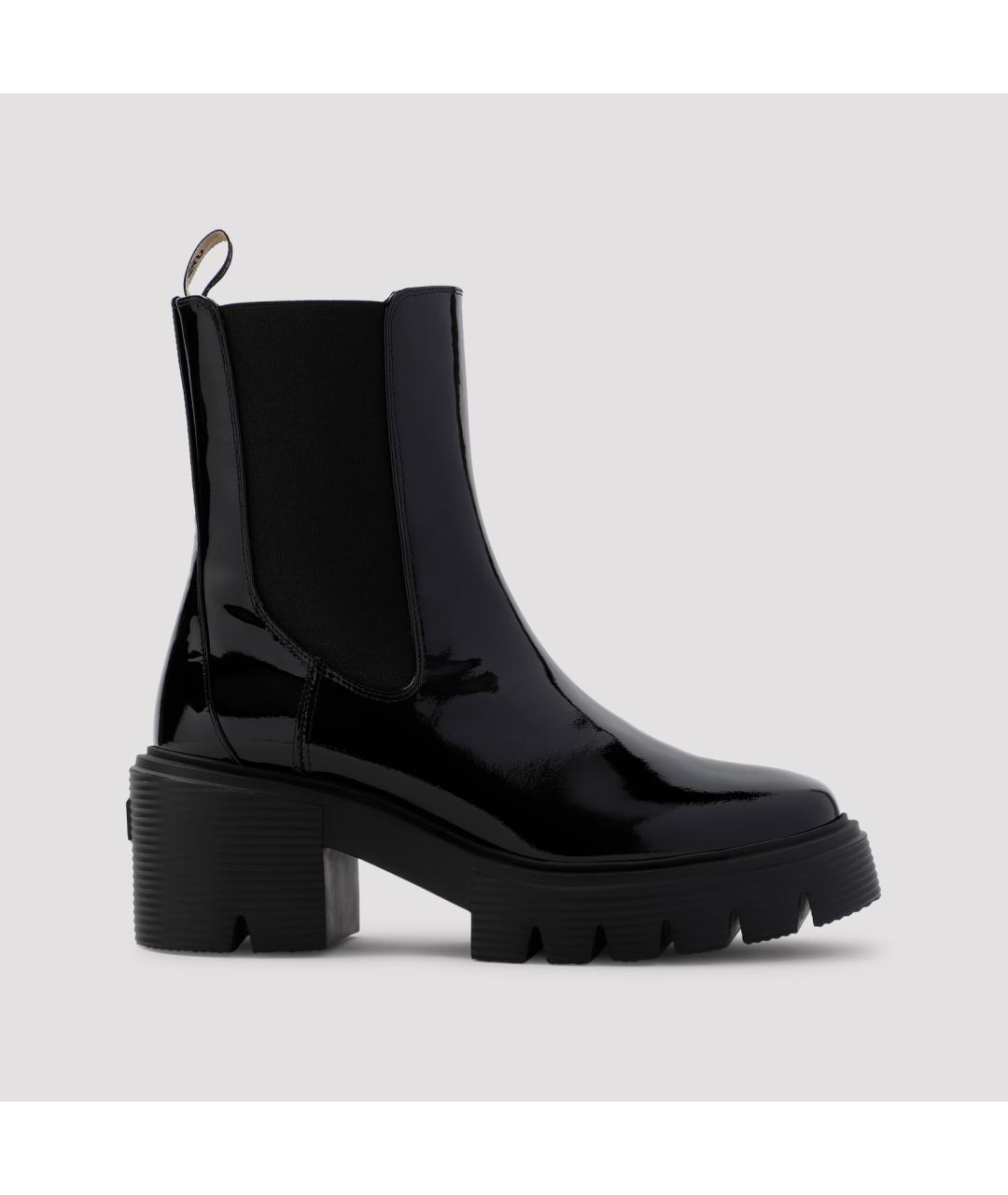 STUART WEITZMAN Черные ботинки из лакированной кожи, фото 3
