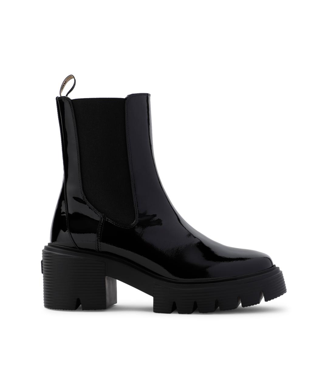 STUART WEITZMAN Черные ботинки из лакированной кожи, фото 1