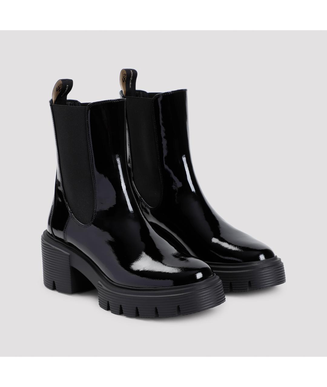STUART WEITZMAN Черные ботинки из лакированной кожи, фото 5