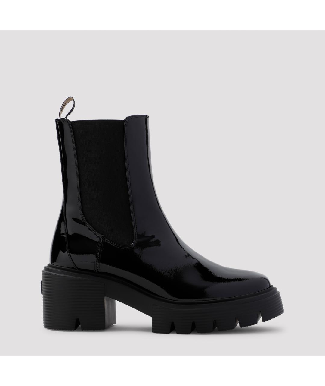 STUART WEITZMAN Черные ботинки из лакированной кожи, фото 2