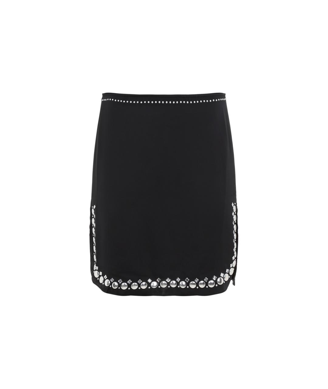 PACO RABANNE Черная полиэстеровая юбка мини, фото 1