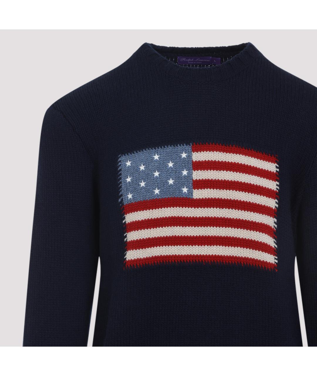 RALPH LAUREN Темно-синий кашемировый джемпер / свитер, фото 6