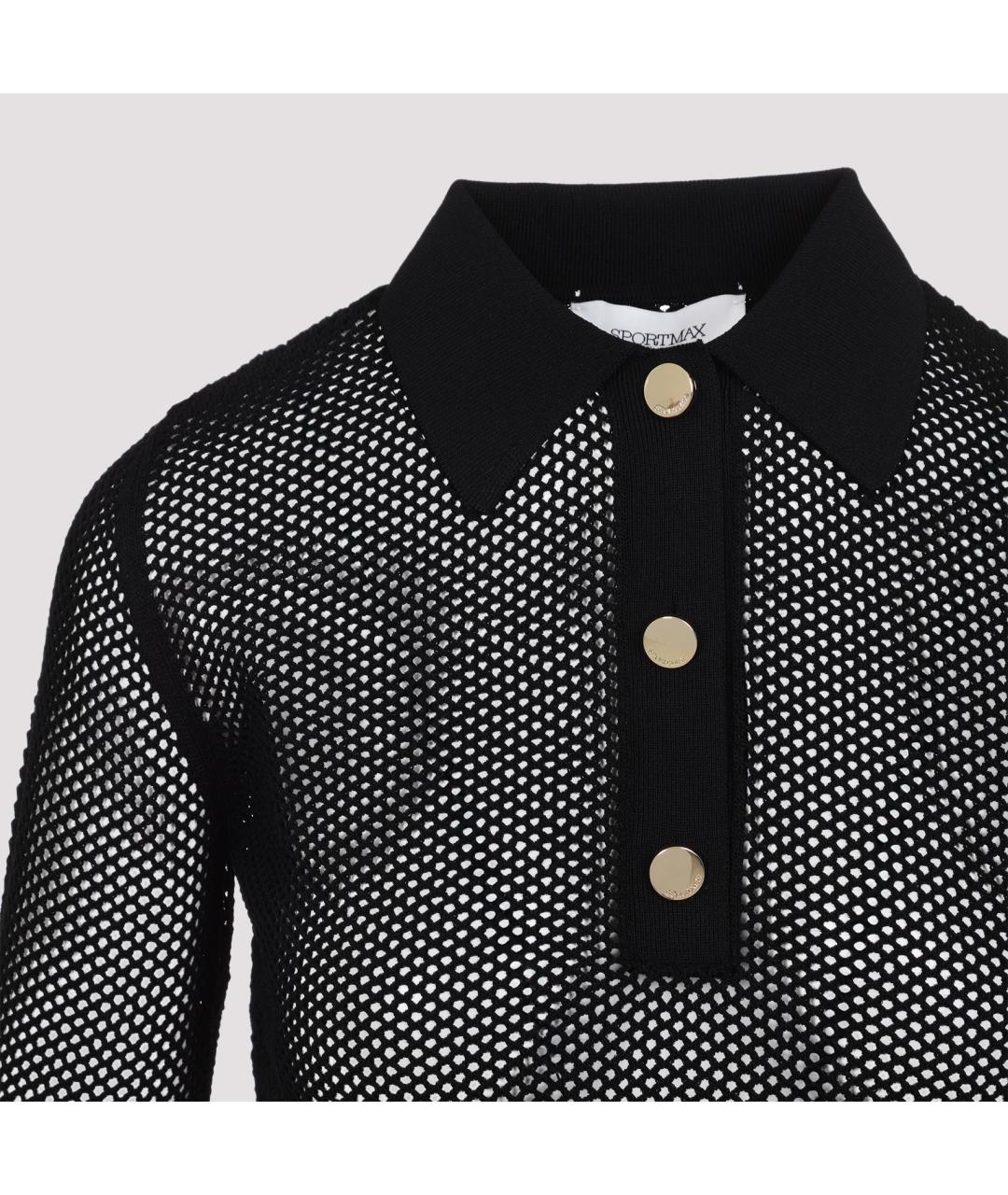 SPORTMAX Черный вискозный джемпер / свитер, фото 5