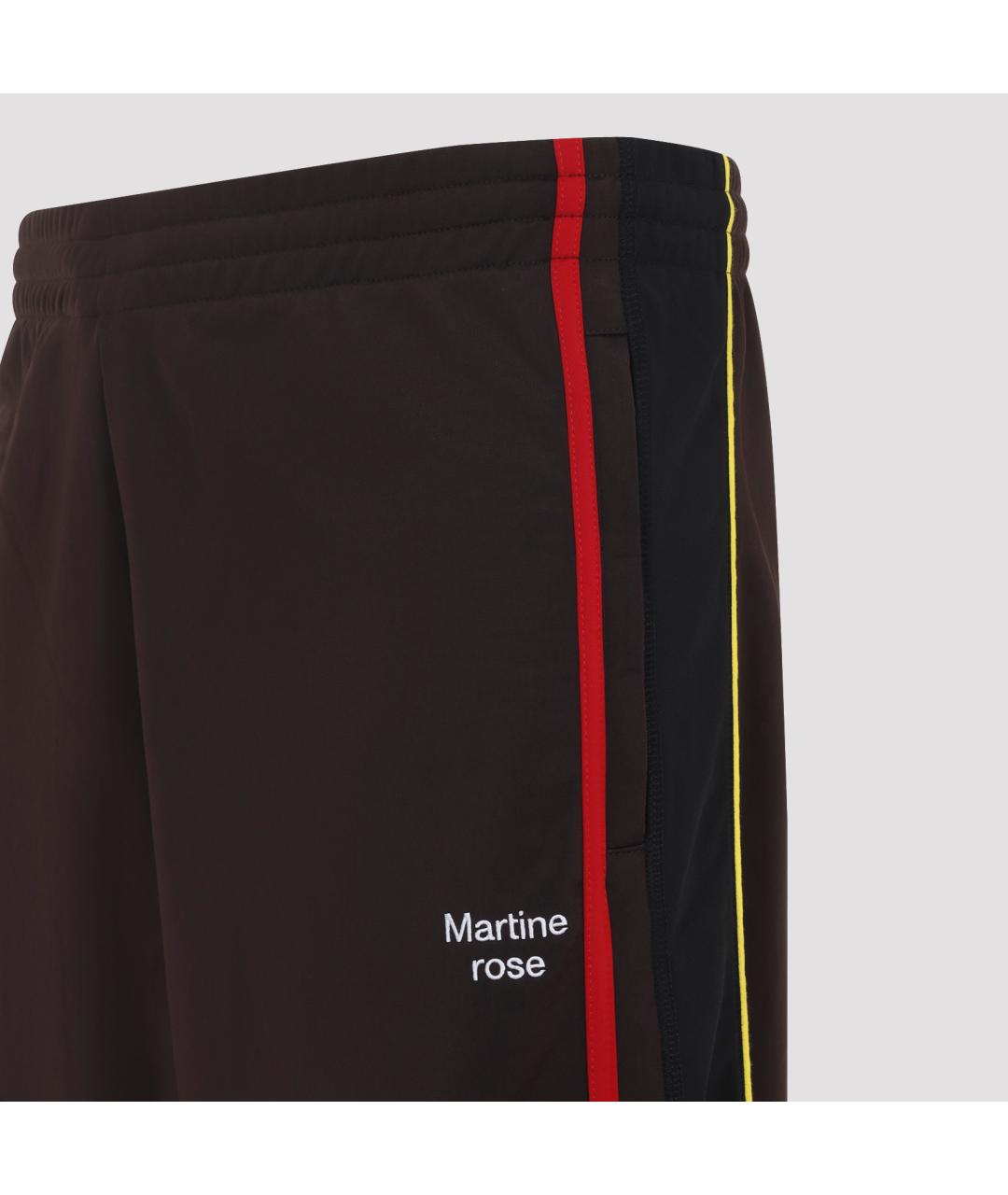 MARTINE ROSE Коричневые полиэстеровые повседневные брюки, фото 5