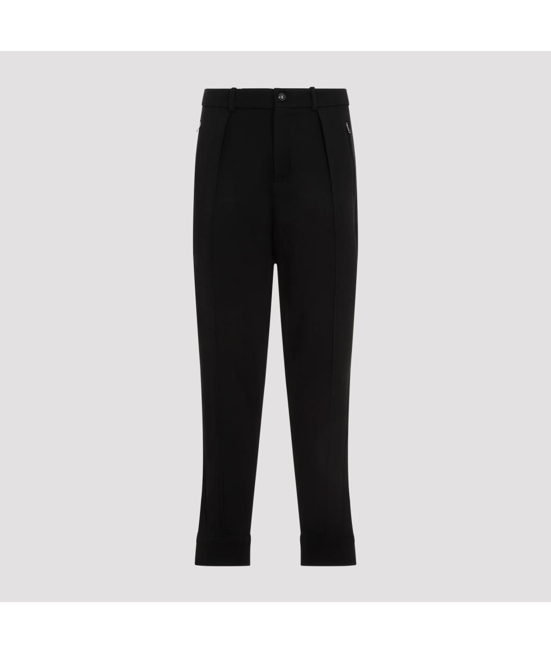 RALPH LAUREN Черные шерстяные повседневные брюки, фото 2