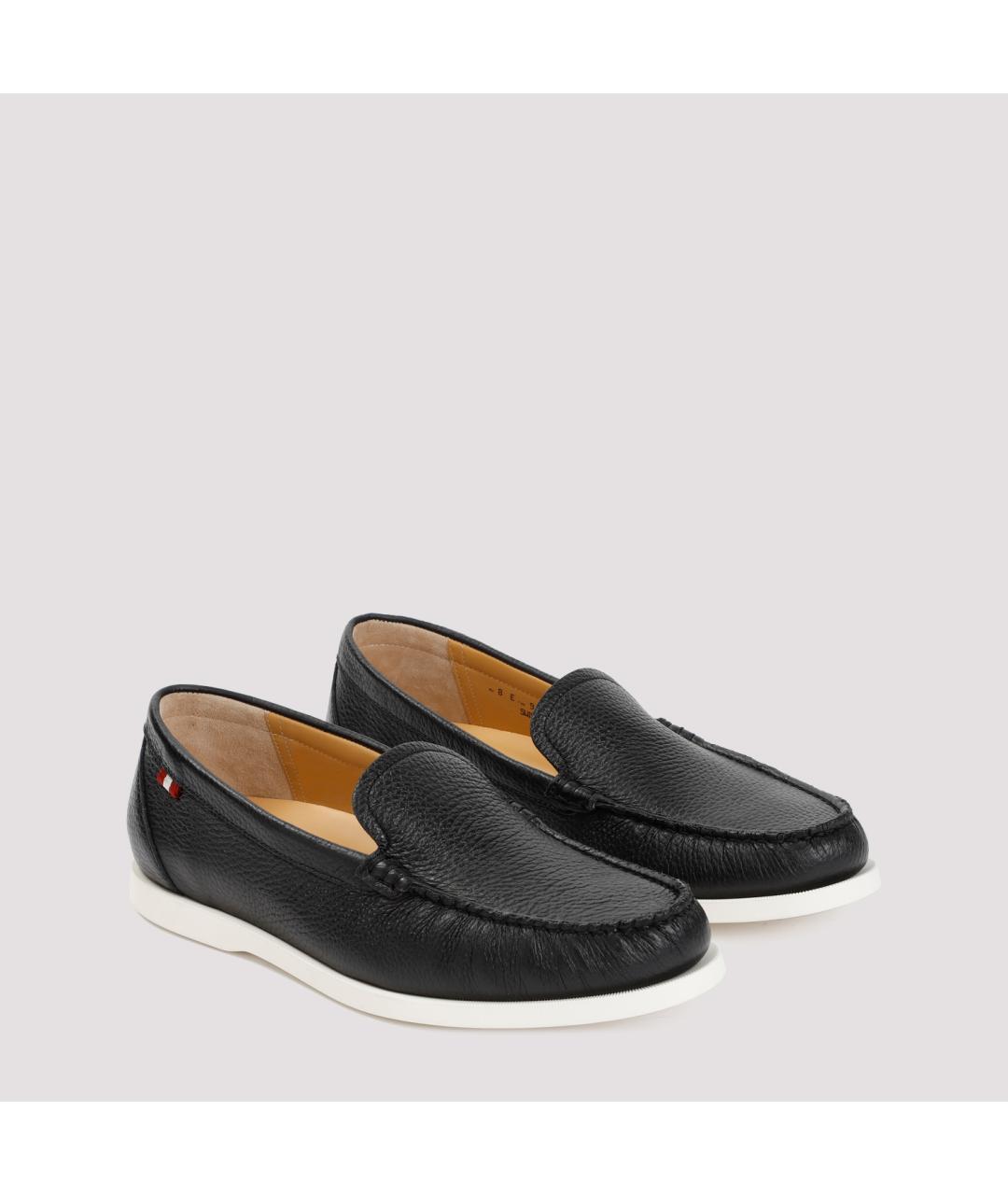 BALLY Черные кожаные лоферы, фото 5