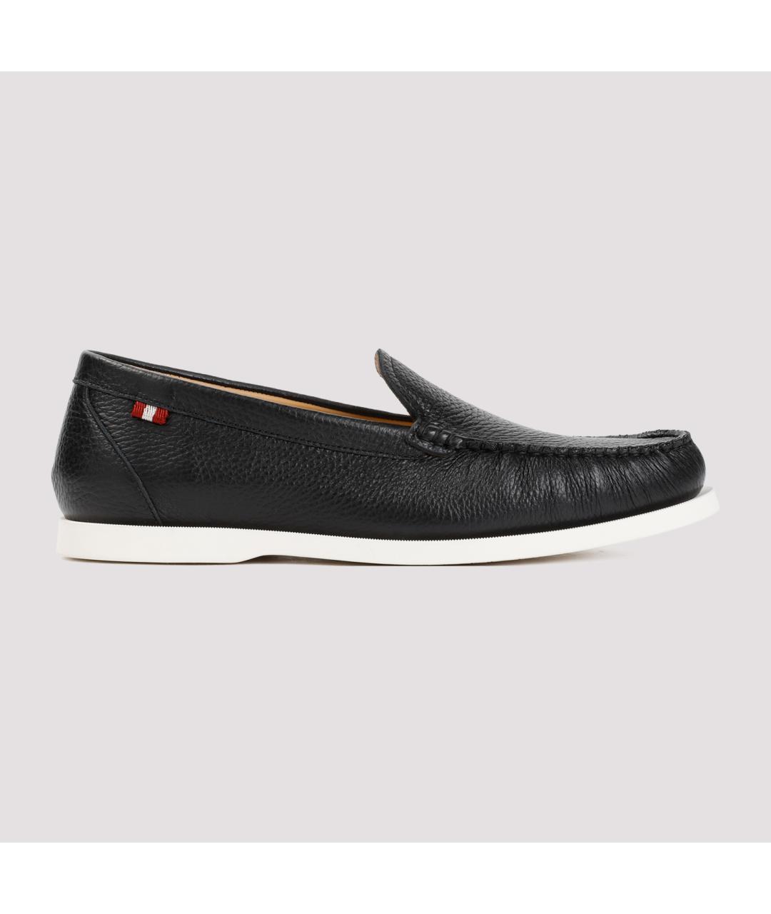BALLY Черные кожаные лоферы, фото 3