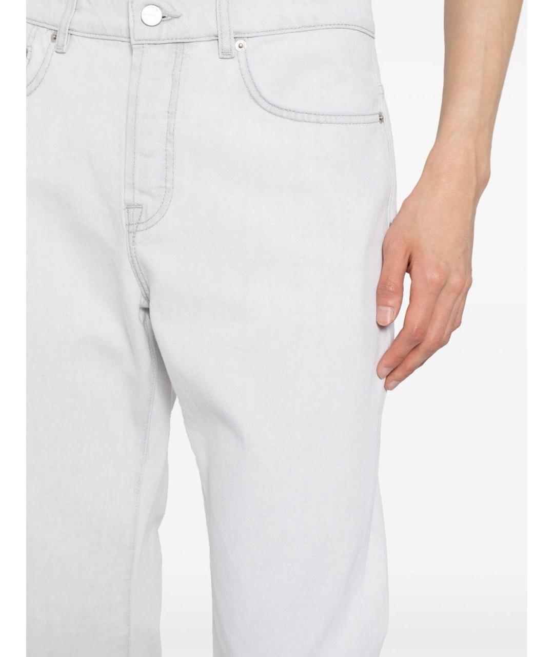 IRO Серые хлопковые прямые джинсы, фото 5