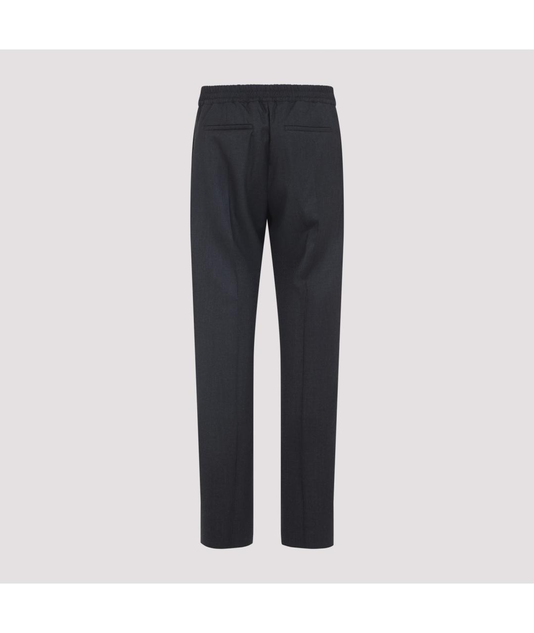 BERLUTI Антрацитовые шерстяные повседневные брюки, фото 4