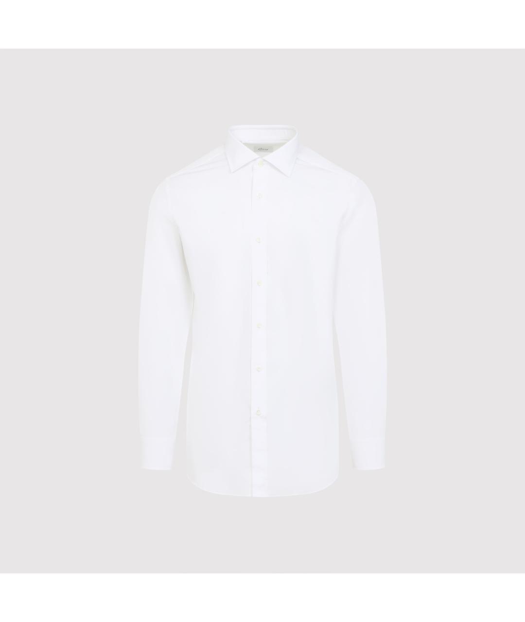 BRIONI Белая хлопковая классическая рубашка, фото 2