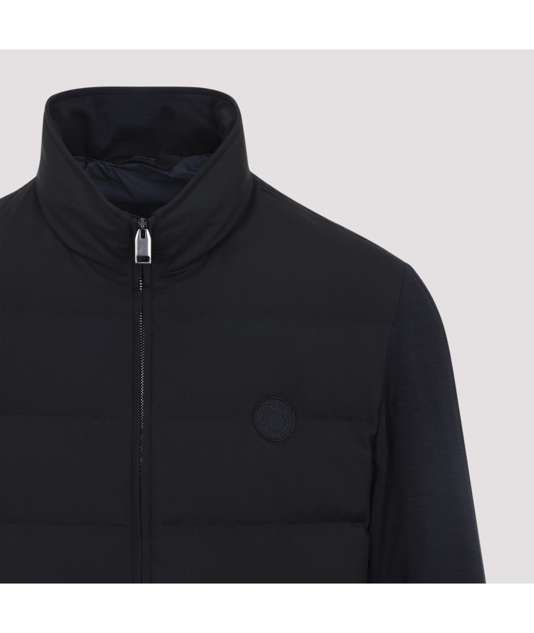 BRIONI Темно-синяя полиэстеровая куртка, фото 6