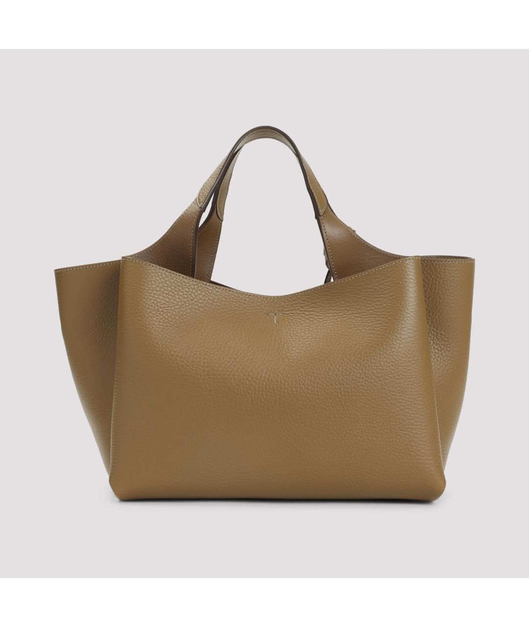 TOD'S Коричневая кожаная сумка тоут, фото 4