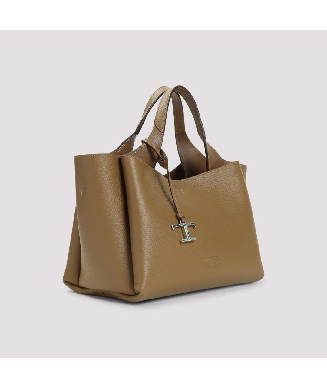 TOD'S Коричневая кожаная сумка тоут, фото 5