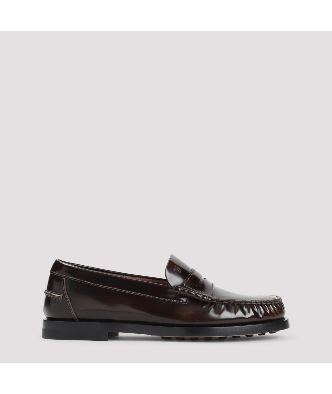 TOD'S Коричневые кожаные лоферы, фото 2