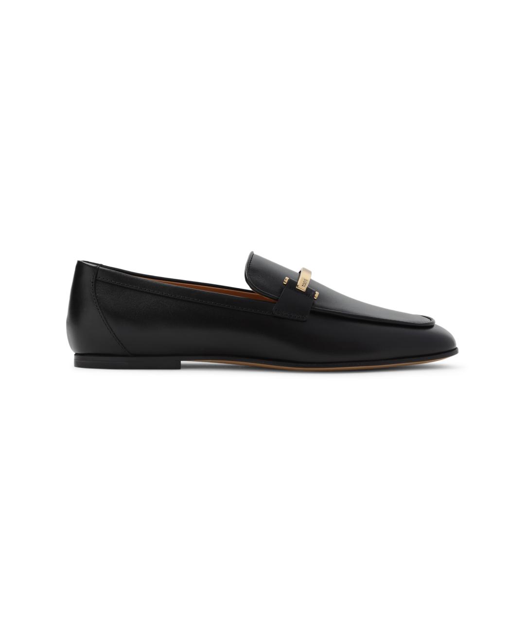 TOD'S Черные кожаные лоферы, фото 1