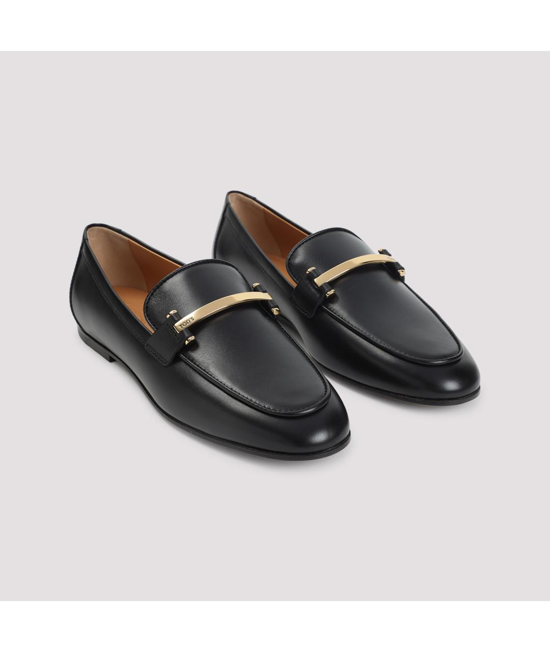 TOD'S Черные кожаные лоферы, фото 5