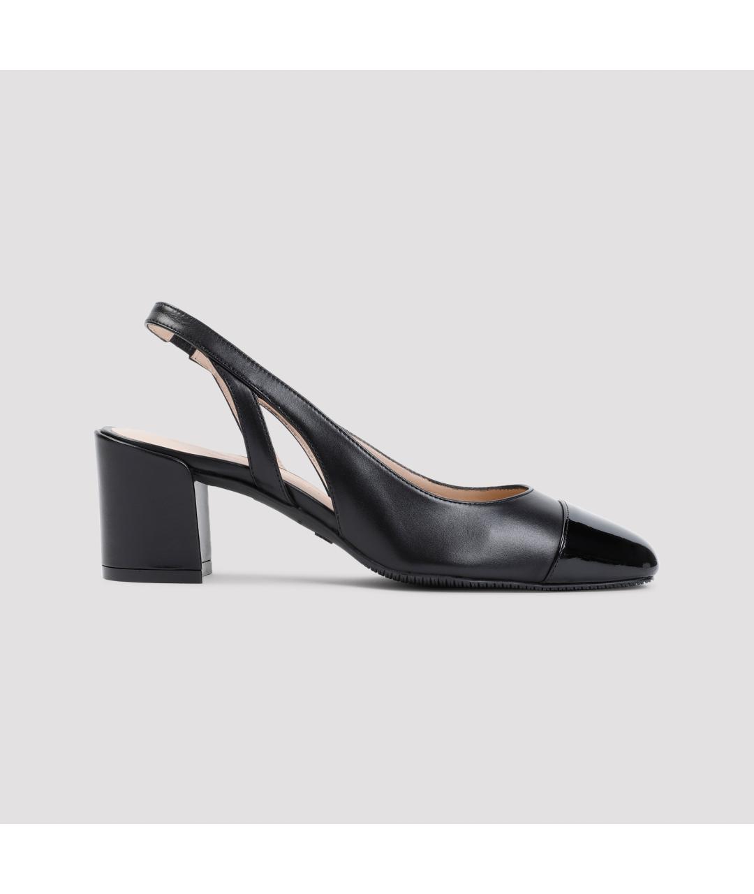 STUART WEITZMAN Черные кожаные туфли, фото 3