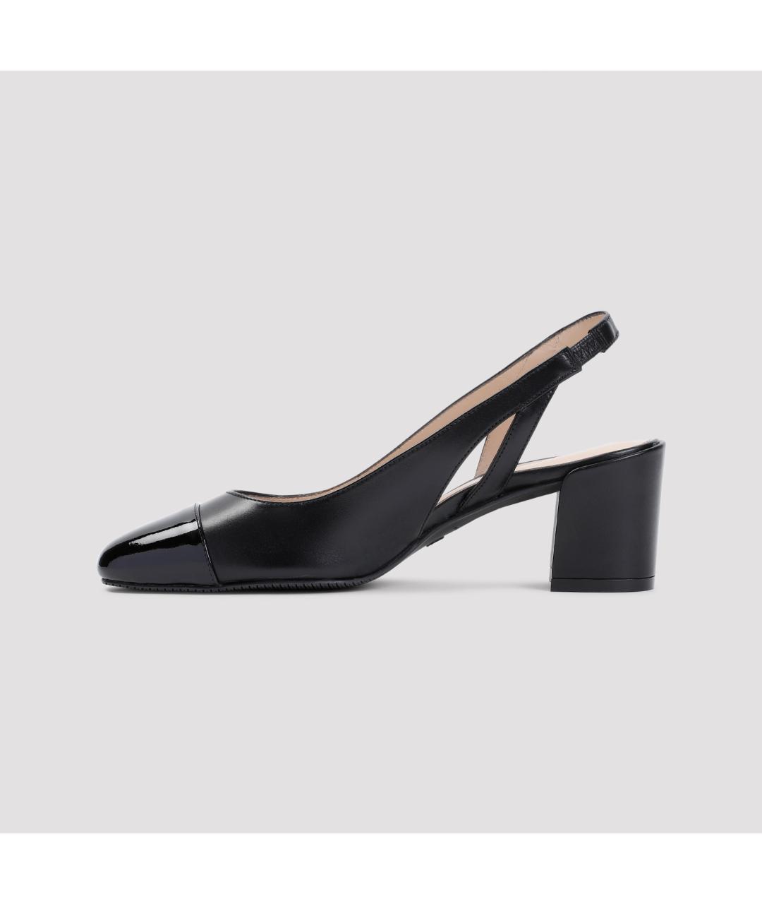 STUART WEITZMAN Черные кожаные туфли, фото 4