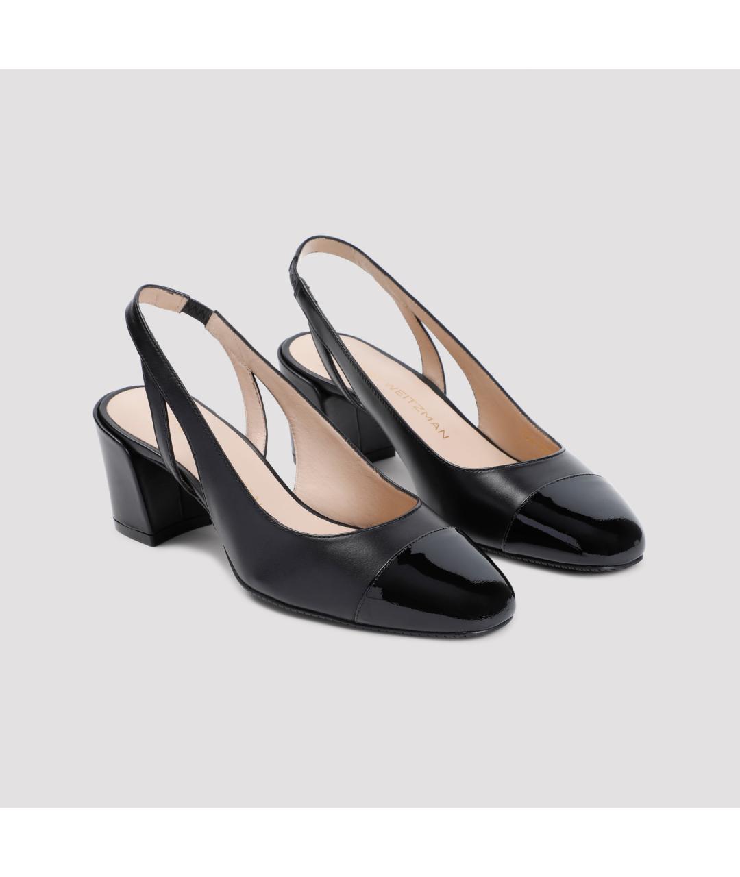 STUART WEITZMAN Черные кожаные туфли, фото 5
