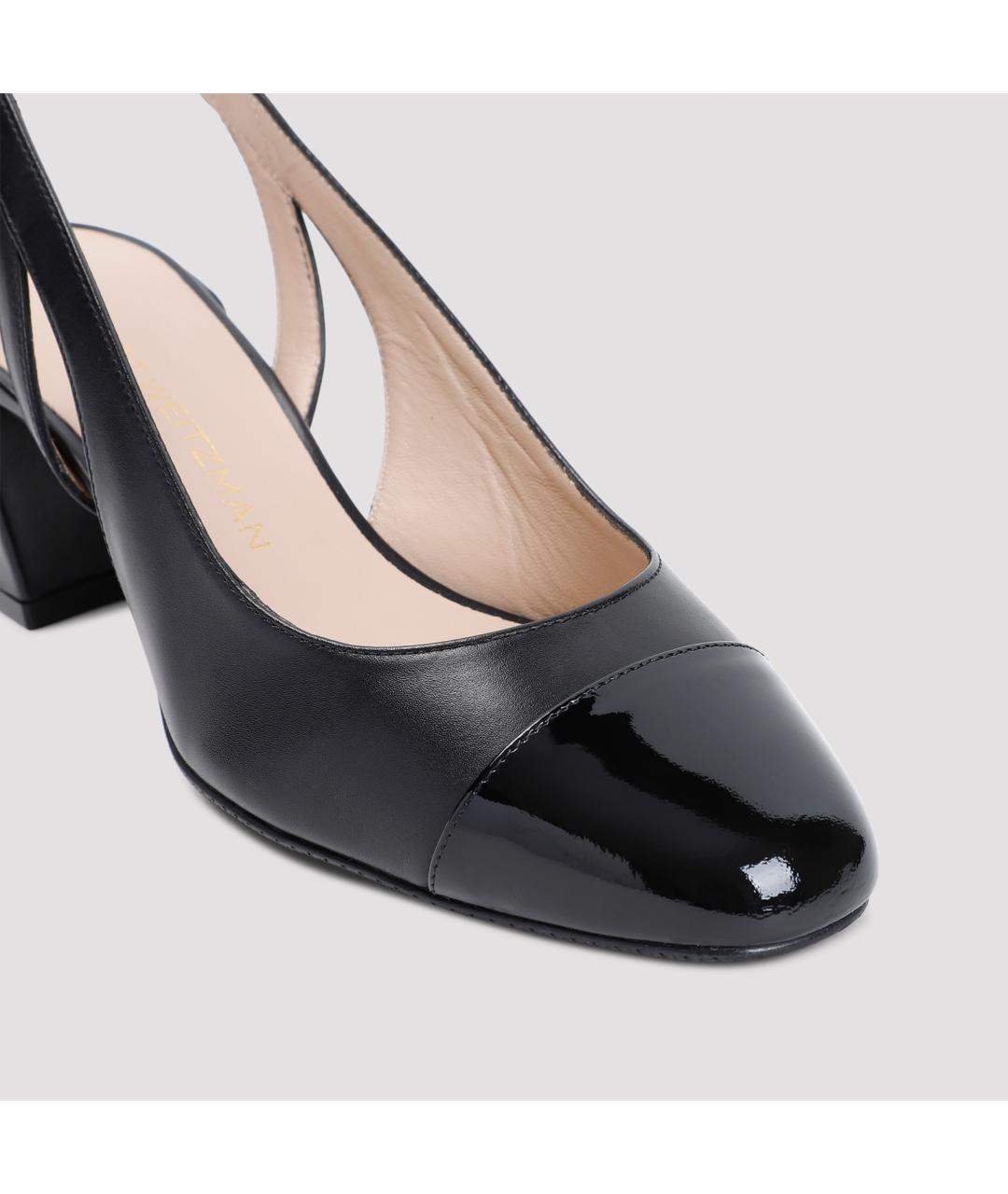 STUART WEITZMAN Черные кожаные туфли, фото 6