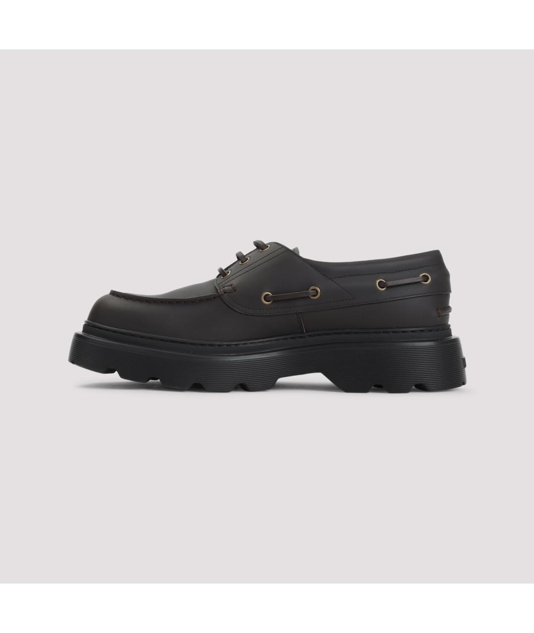TOD'S Черные кожаные низкие ботинки, фото 4