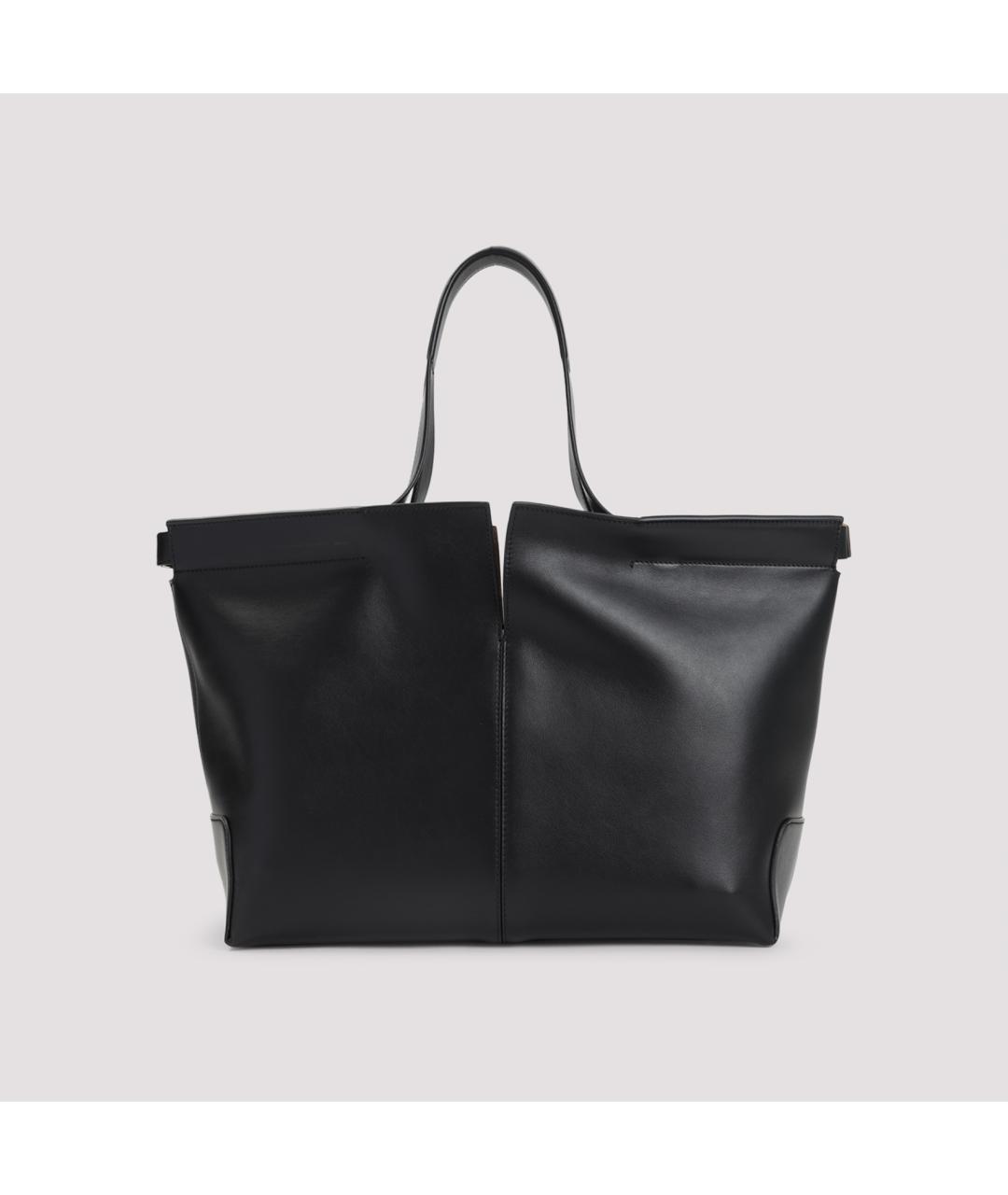 TOD'S Черная кожаная сумка тоут, фото 5